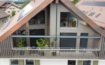 Réalisation d’une façade en bois à Assens